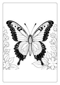 Peacock Butterfly Coloring Page