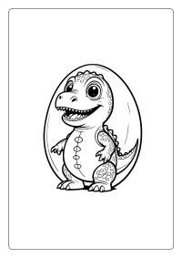 Baby Dinosaur Egg Coloring Page