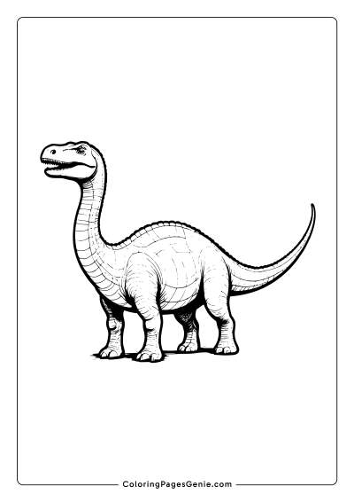 Diplodocus Dinosaur Coloring Page