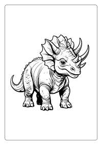 Triceratops Dinosaur Coloring Page