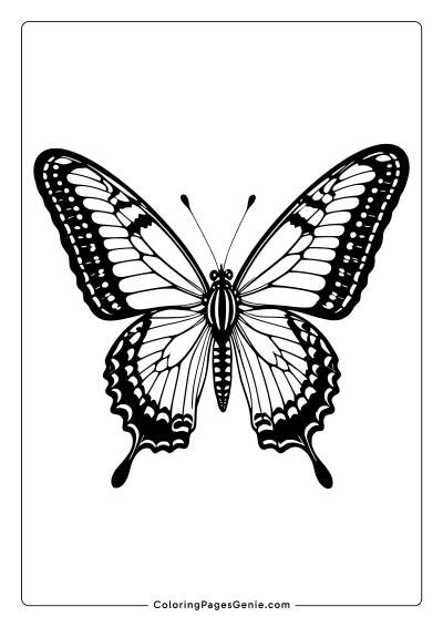 Swallowtail Butterfly Coloring Page