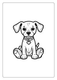 Cartoon Dog Coloring Page