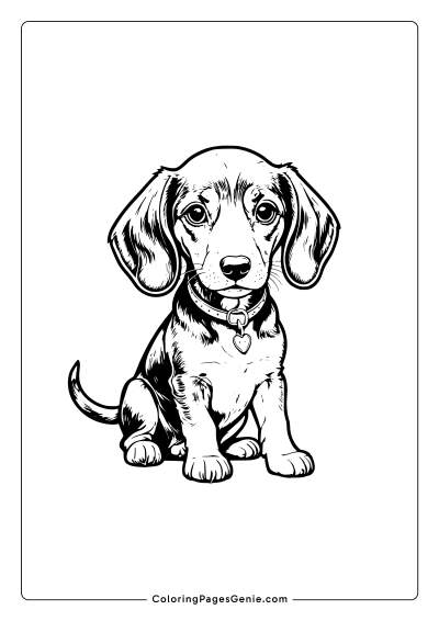 Dashhound Coloring Page