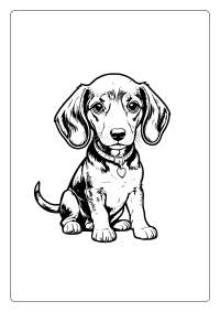 Dashhound Coloring Page