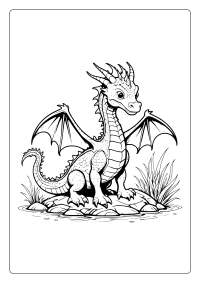 Cute Sea Dragon Coloring Page