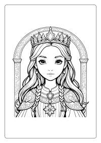 Medieval Princess Coloring Page