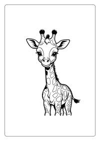 Cute Giraffe Coloring Page