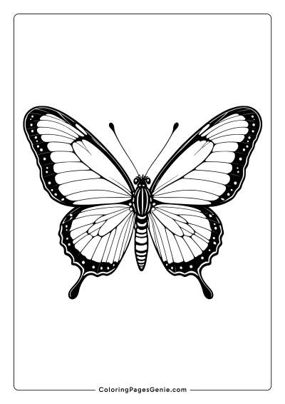 Glasswing Butterfly Coloring Page