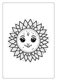 Cute Sun Coloring Page