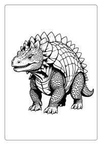 Ankylosaurus Dinosaur Coloring Page