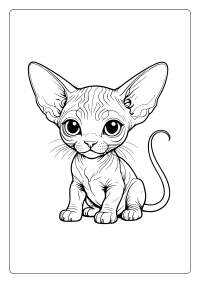 Sphynx Cat Coloring Page