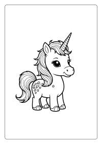 Little Star Unicorn Coloring Page