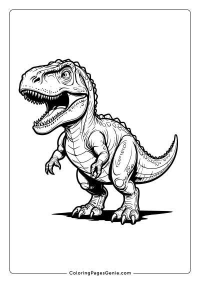 Tyrannosaurus Rex Dinosaur Coloring Page