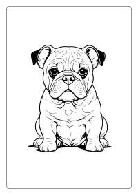 Bulldog Coloring Page