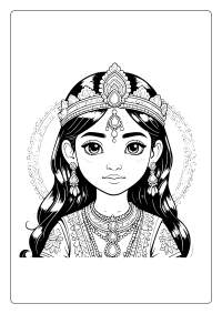 Indian Princess Coloring Page