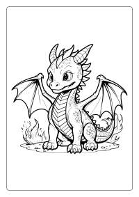 Fire Dragon Coloring Page