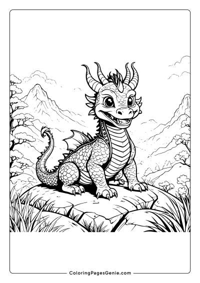 Chinese New Year Dragon Coloring Page