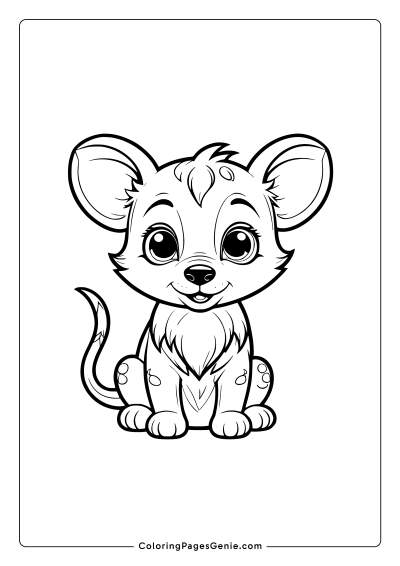 Cute Animal Coloring Page