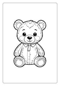 Cute Bear Coloring Page