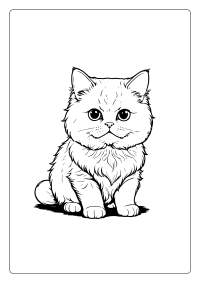 Persian Cat Coloring Page