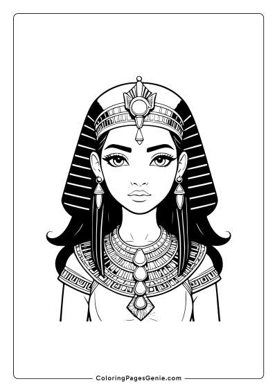 Egyptian Princess Coloring Page