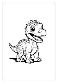 Baby Tyrannosaurus Rex Dinosaur Coloring Page