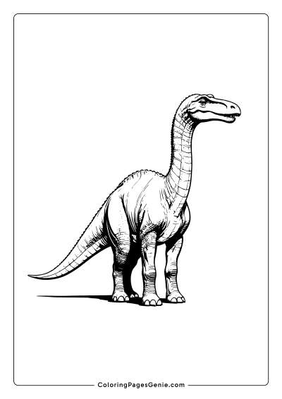 Brachiosaurus Dinosaur Coloring Page