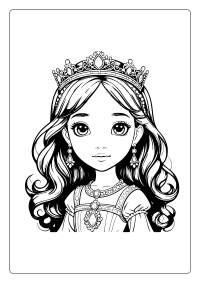 Beautiful Princess Coloring Page