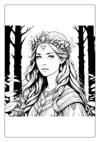 Forest Princess Coloring Page