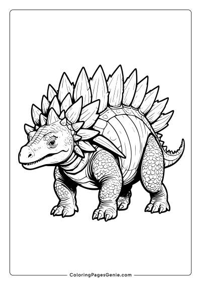 Stegosaurus Dinosaur Coloring Page